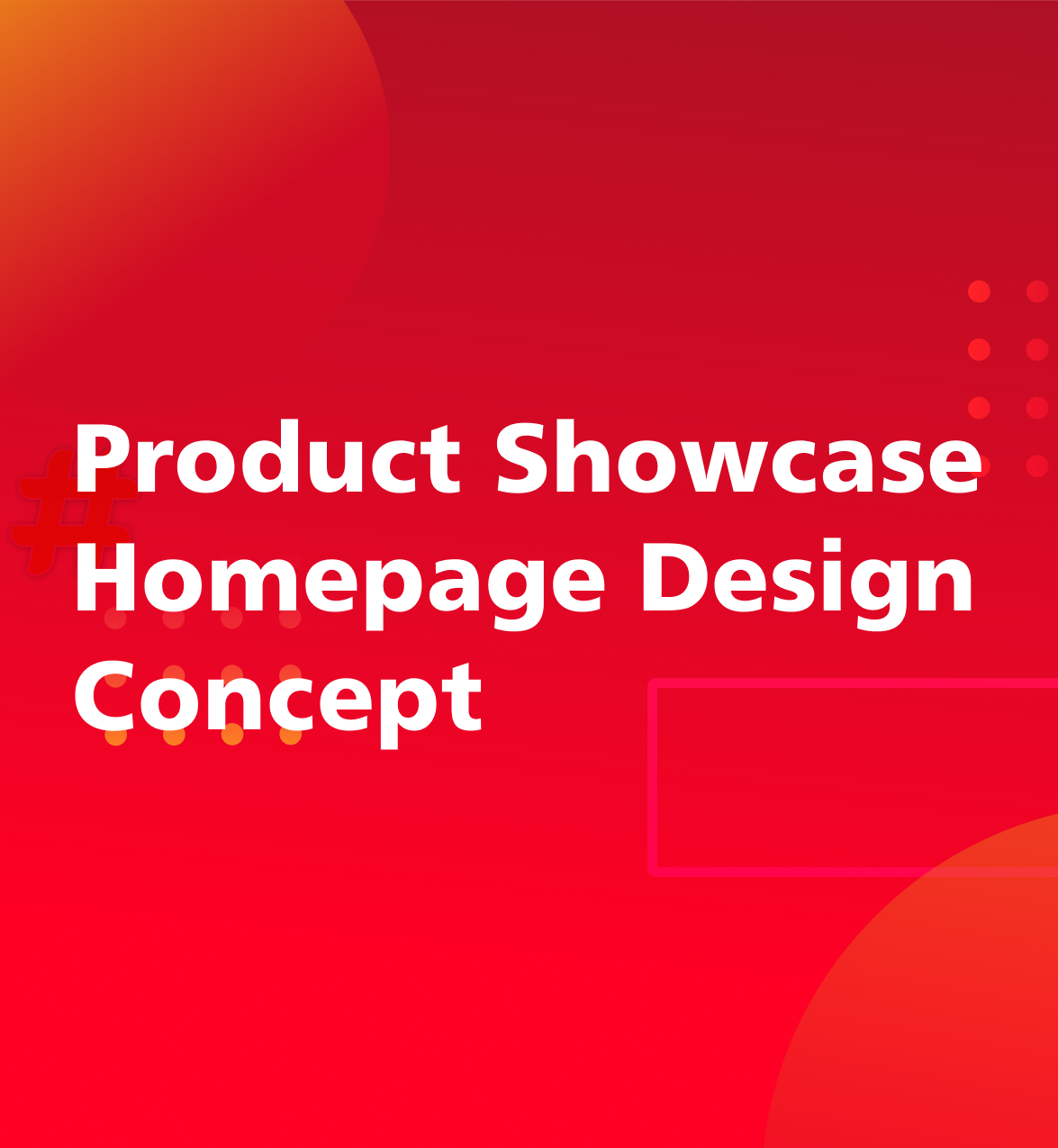 Product Showcase Homepage Design Concept