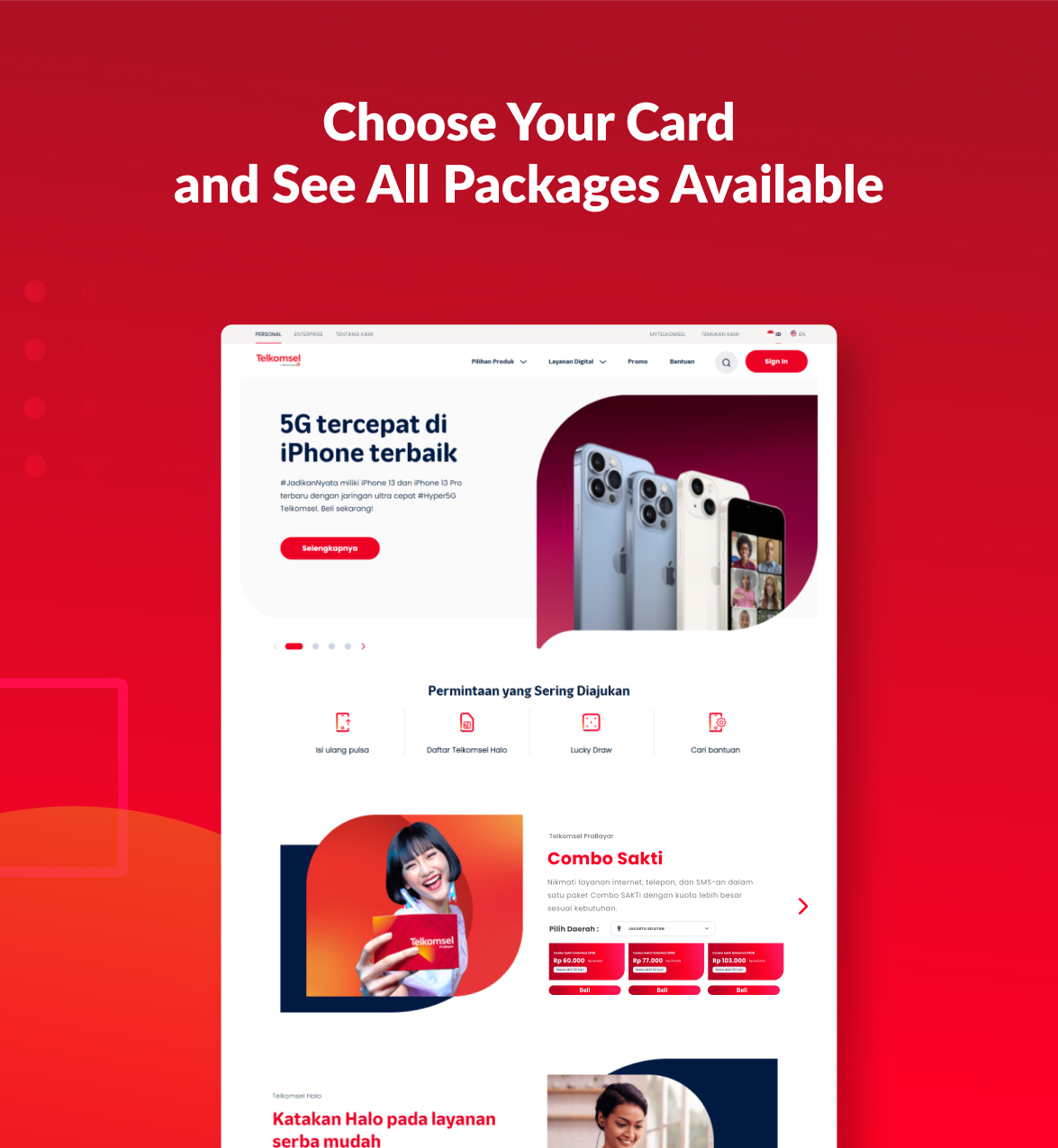 Product Showcase Homepage Design Concept