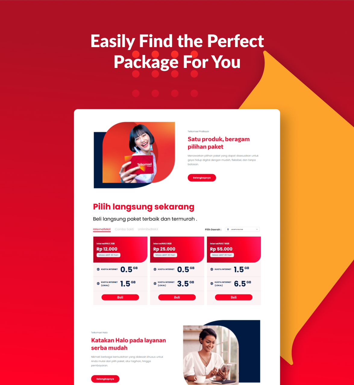 Product Showcase Homepage Design Concept